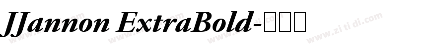 JJannon ExtraBold字体转换